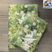 【書套】自粘書套 書衣 書本包膜 學生開學包書膜 防刮花防髒 透明書套 新品特價可愛刺繡日系布面書衣布藝可調節a6a5書