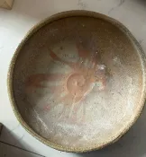 古瓷堂日本回流瓷器 日本回流 備前燒大缽 28cm 手工陶藝 柴燒窯變 茶道花器 禪風擺設 絕美紋理 不退不換