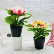 洛陽牡丹 單朵牡丹黑色國際杯盆景仿真假花綠植盆栽家居客廳裝飾假花擺件
