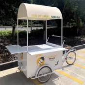 （訂金）夜市美食擺攤小吃車餐車商業街可騎行三輪自行車流動攤位車展示架