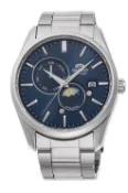【幸福媽咪】ORIENT 東方錶 SUN&MOON系列 日月相錶 鋼帶款 藍面 RA-AK0303L