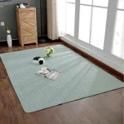 【桃園發出】日式棉質拼布地毯 多尺寸可選 可定制 可機洗 全棉地墊 地毯 客廳滿鋪爬行榻榻米墊純棉臥室腳墊 