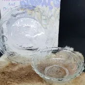 全新 Fruit Bowl And Dish Set水晶玻璃水果碗盤