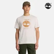 Timberland 男款白色大樹LOGO圖案T恤|A2ASFCM9