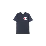  (店+)【Champion】Champion 冠軍大C貼布 Logo印花圓領短袖T恤 美版 男女同款 深藍色