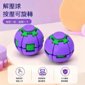 (店+)熱賣熱銷推薦💥彩色3D打印減壓球按壓旋轉雙玩法指尖陀螺解壓玩具辦公室隨身解悶