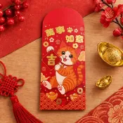 【橘貓燙金紅包袋】貓咪燙金紅包袋 | 春節紅包袋 | 寵物紅包袋