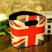 zakka精品雜貨 Vintage 復古 英倫風 LONDON 英國國旗 米字旗 手提收納盒 裝飾收納箱 雜誌架 禮物