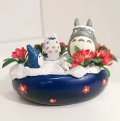 真愛日本 宮崎駿 吉卜力 絕版 龍貓 四季 冬 花草 灰龍貓 小白龍貓 藍龍貓 盆栽造景 擺飾 收藏 拍攝小道具