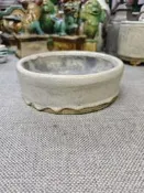 清代石灣窯白釉墨盤，全品，老物件，整體造型規整，釉靣自然，底