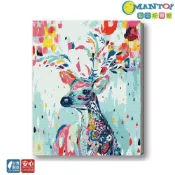 (店+)【Manto】彩舞花鹿-台灣製DIY數字油畫-彩舞森系列|超取專用大小