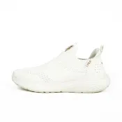 【FILA】Calmly 女 運動休閒鞋 懶人鞋 襪套式 緩震 米金(5-J356Z-115)