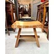〈台南實體展示〉全新品【柚木元寶板凳 503046】原木柚木 板凳 穿鞋椅 泡茶椅 休閒椅 厚板耐用實木板凳 實木家俱
