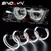 For 寶馬BMW E46 E36 E38 E39 大燈 LED 3D 天使眼光圈 DTM水晶款 SMD 日行燈 方向燈