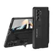 【ACE CASE】三星SAMSUNG Galaxy Z Fold8 Ultra/清輝A03/牛皮紋/殼膜ㄧ體/隱藏支架/附筆及槽/手機殼 保護殼