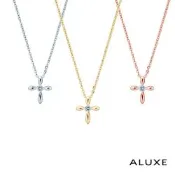ALUXE 亞立詩 18K金 鑽石項鍊 十字之心 十字架 NN0673