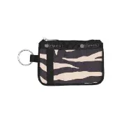 【Lesportsac】Key Card Holder 卡夾 零錢袋 鑰匙包 卡片零錢包 送禮 禮物 推薦 女包(拉菲斑紋)