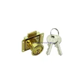 (店+)《怪手牌》 747 / 789 方便型抽屜鎖/肚臍鎖 7分 / 9分 金色 附L鐵片