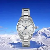 【TISSOT 天梭】PR 100 Jungfraubahn Quartz 34mm  少女峰 限定版 時尚腕錶 女錶(T1502101103101)