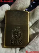 【智慧嚴選】#zippo打火機權心原版boss咖啡，燻銅蝕刻工藝，經典