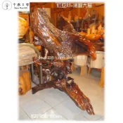 【十木工坊】檜木屋紅豆杉鷹-天雕奇木-鴻圖大展--一體成形