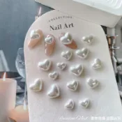 Rainbow Nail 美甲愛心平底珍珠 L153-L157桃心 愛心珍珠 美甲珍珠