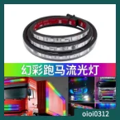 【臺灣出貨】流水燈 日行燈 轉嚮燈 LED燈條 流水燈 超薄LED導光條 跑馬流水燈帶24V幻彩貨車跑馬燈七彩爆閃流光燈