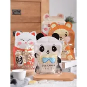 一品台灣出貨  夾鏈袋 新款 夾鏈袋 自立袋 可愛動物卡通透明袋糖果夾鏈袋可愛糖果自封袋雪花酥牛軋糖太妃鈕扣餅餅乾包裝袋