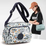 新品 特惠 精品 捷朗仕女士斜背包新款多層印花小方包尼龍布小挎包手機包斜跨小包