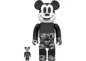 ~熊貓熊~全新 Bearbrick 400% & 100% Bape Mickey 米奇 米老鼠 Monotone