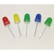 《1647-1651》LED 10mm 紅色 黃色 綠色普綠 藍色 翠綠 LED燈珠 發光二極體 指示燈