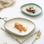 連盛 家用餐具北歐陶瓷盤子套裝日式碟子菜盤西餐盤牛排盤小號早餐平盤
