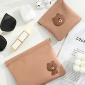 (店+)LINE 熊大 自動彈片閉合 收納包 零錢包