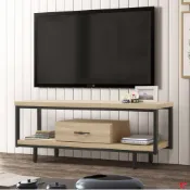 輕工業風 梧桐色 4尺電視櫃 寬119公分 活動抽屜 視聽櫃 TV櫃 鐵架電視櫃 黑紗烤漆 組合電視櫃 YD米恩居家生活