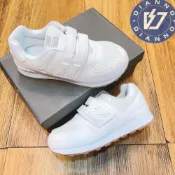 帝安諾 - New Balance 574 全白 NB 白色 慢跑鞋 小白鞋 親子鞋 KV574 皮面 魔鬼氈