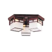 【必登堡】璇宮吸頂燈 3燈 B564171(和室燈/宮燈/古典/復古/藝術/原木/LED/古代宮廷風)