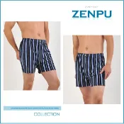 【ZENPU】英國LIGHT&DARK針織超柔軟條紋平口褲無開口/透氣舒適/四角褲男內褲M-3L(不挑款)