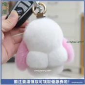 【可愛療癒】毛毛兔 垂耳兔 迷你毛絨公仔 汽車鑰匙圈 鑰匙扣 掛件 包包掛飾 書包吊飾 禮物