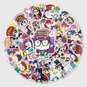 [滿99出貨]50張日本動畫卡通阿拉蕾可愛個性吉他冰箱筆記本電腦頭盔汽車貼紙