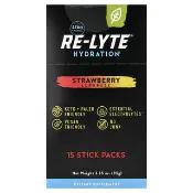 【iHerb】Redmond Trading Company, Re-Lyte，電解質混合物，草莓檸檬水味，15 條，每條 0.23 盎司（6.5 克）