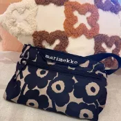 「臺現」芬蘭印花單肩帆布男女斜挎包花朵小衆marimekko包