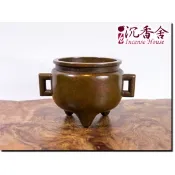 【i郵購】沉香舍薰香園 【沉香舍】收藏級仿古作舊銅爐 方耳三足小薰爐 蘇州銅爐工藝 現貨 非陳巧生銅爐