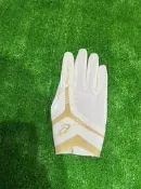 Asics 亞瑟士GOLDSTAGE棒壘守備用手套(單支)特價全白金配色下殺5折左撇子用