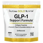 【iHerb】California Gold Nutrition, GLP-1 支援配方，含水解海洋膠原蛋白肽、益生元抗消化纖維混合物和富含亮氨酸的必需氨基酸混合物，原味，14.46 盎司（410 克）