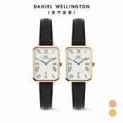 【Daniel Wellington】Quadro Roman Numerals 20X26mm日曆皮革小方錶 多色可選