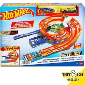 風火輪 Hot Wheels 特技賽道 動作系列 競速螺旋 正面對決賽 軌道組 附小車 玩具e哥 19198