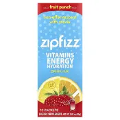 【iHerb】Zipfizz, Energy Drink Mix, Fruit Punch, 10 Packets, 0.28 oz (8 g) Each