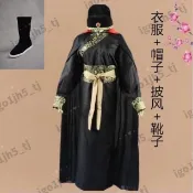 古著古風服飾古裝戲服明朝錦衣衛衣服男飛魚服長款四大名捕影視古裝漢服男武俠服劍客造型服飾 萬聖節演出服扮演服