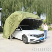 【可貨到付款】免運/可到付 半自動移動折疊伸縮車庫防曬阻燃汽車停車棚加厚保暖車罩戶外