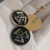 1英寸3D金屬TAU手機標牌防水不褪色高品質TAU GAMMA PHI圖案